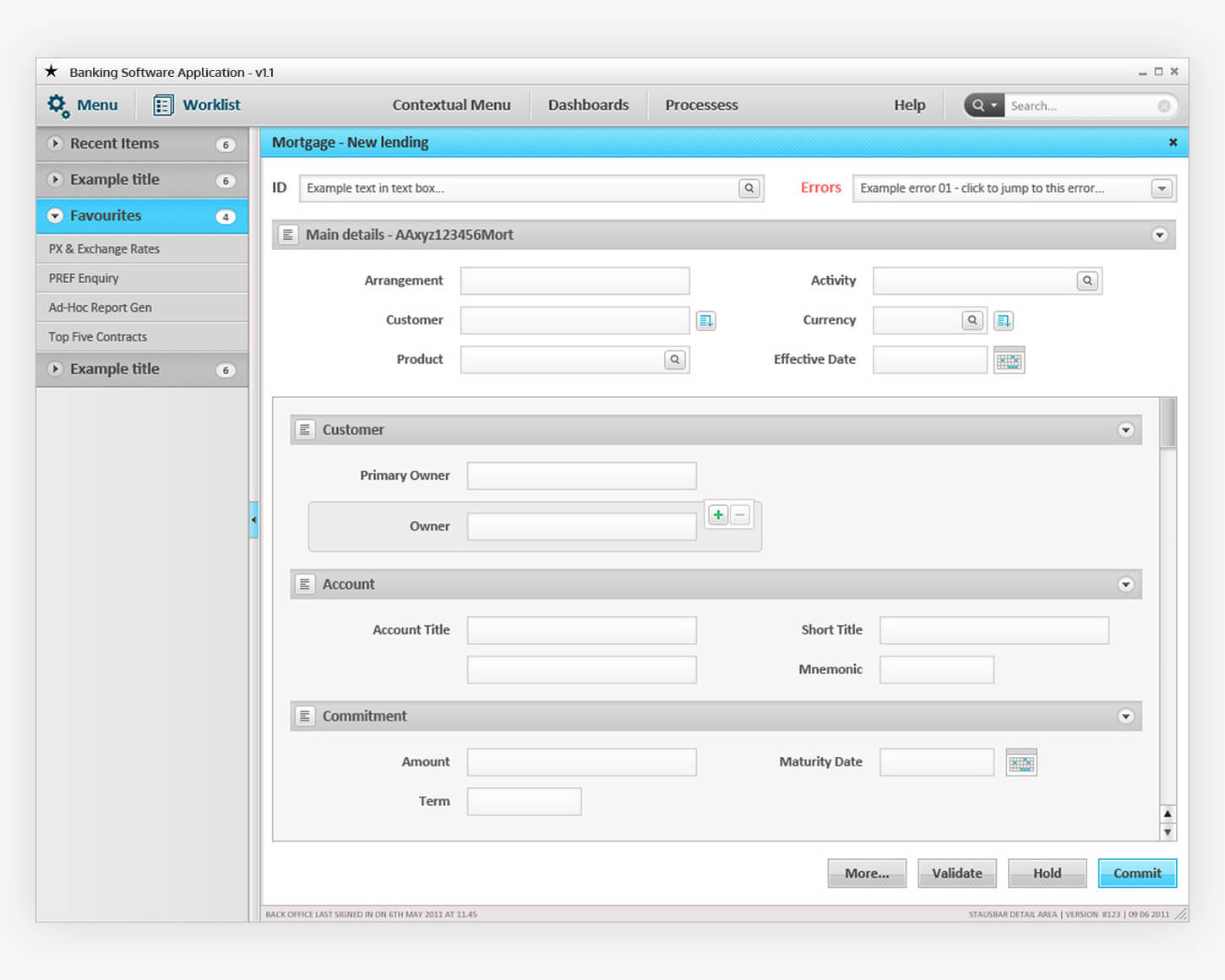 Banking software app