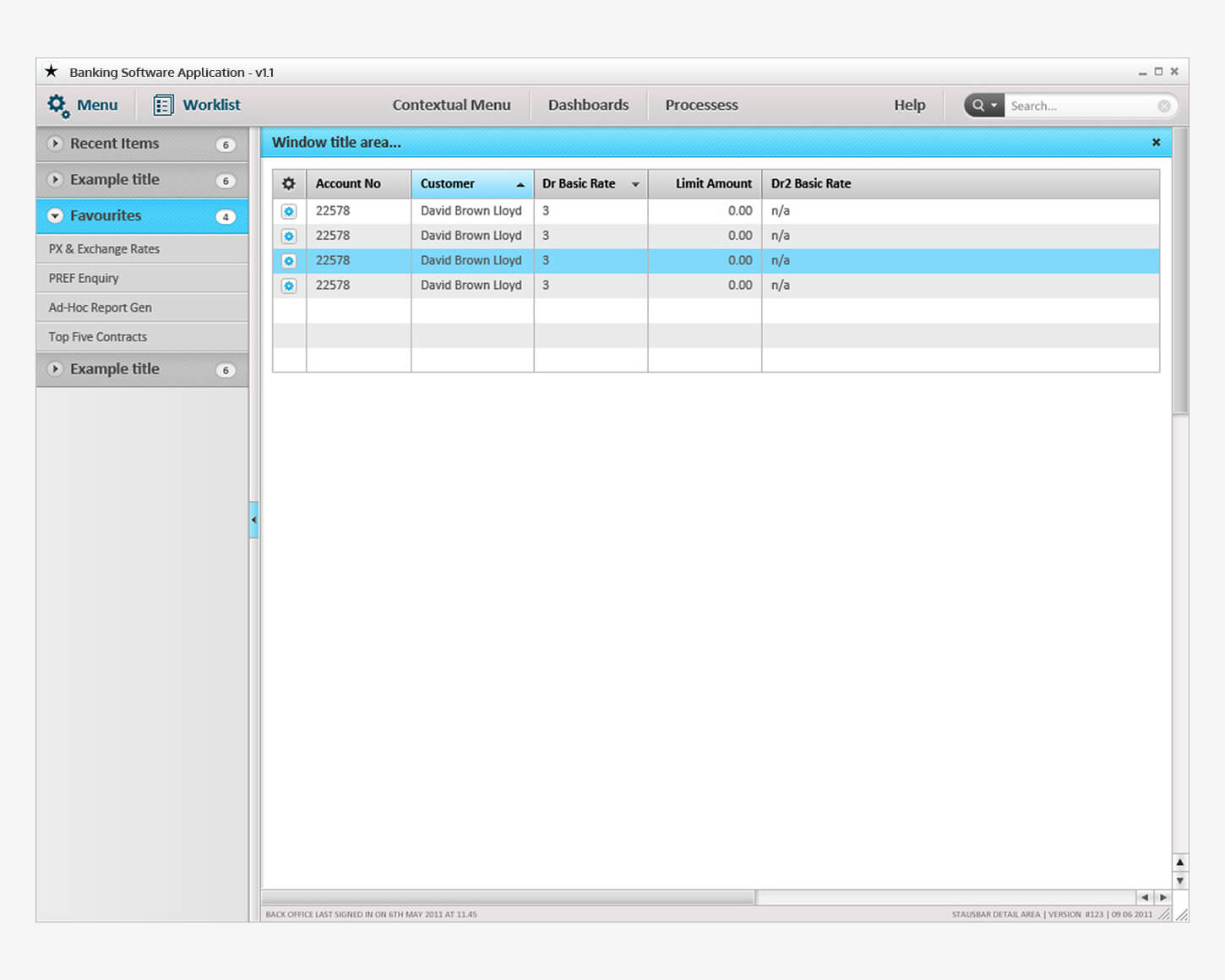 Banking software app