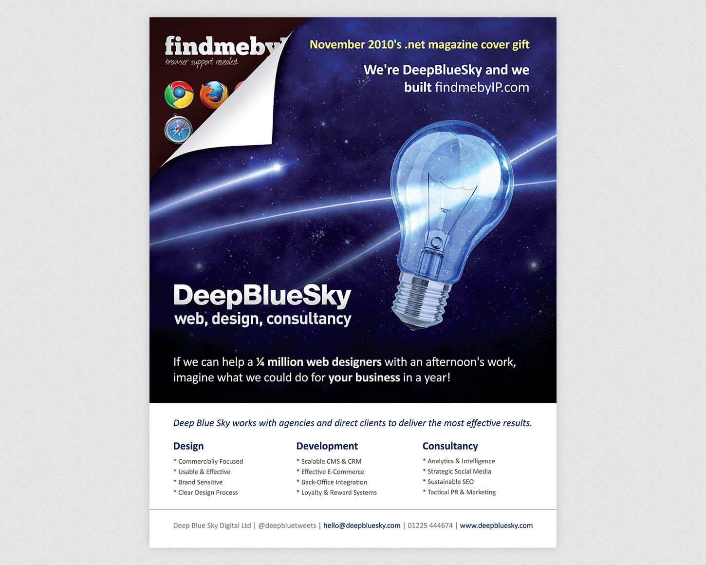Deep Blue Sky .net magazine advert