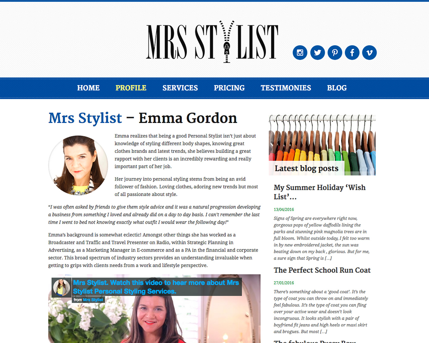 Mrs Stylist website