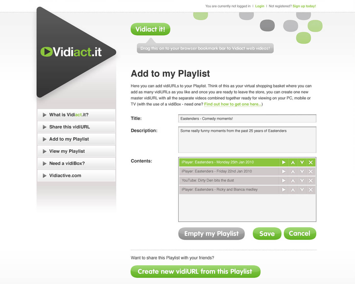 Vidiact it website