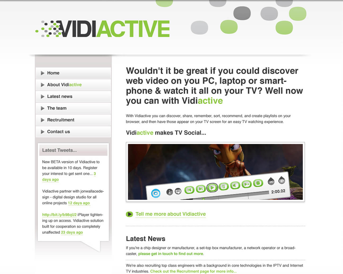 Vidiactive website